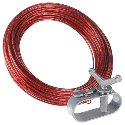 SLAHAJ Kit Limpieza Piscina Set de Limpieza para Piscina Kit de Cable y cabrestante para Cubierta de Piscina, Cable y trinquete para Cubierta de Piscina(As Shown 40m)
