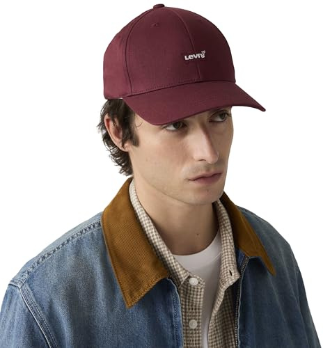 Levi's Damen HOUSEMARK Flexfit - Gorra, Color Rojo Oxblood, OS