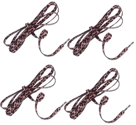 Hemobllo 2 pares Cordones Planos Elásticos con Estampado de de Resistentes y Versátiles para Zapatillas Casuales y Deportivas Diseño Clásico Animal Print para Moda Unisex