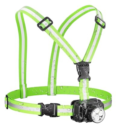 Luz De Carreras Para Corredores – Lámpara LED de pecho recargable 1000 Lm | Luces ajustables de 90 grados para la seguridad – Para la seguridad de caminar, senderismo, ciclismo, Ca