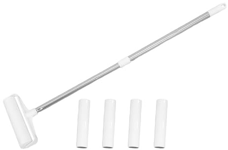 SHINEOFI Rodillo Quitapelusas Reutilizable Adhesivo 19 CM 4 Rollos para Eliminar Pelo de Mascotas en Alfombras, Ropa, Muebles y Coche, Diseño Resistente y Fácil de Limpiar para Uso