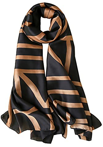 YMXHHB Écharpe en soie 100% soie de mûrier tendance longue et légère, W41, taille unique