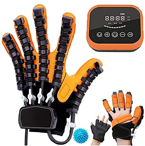 Guanti Per Robot Per Riabilitazione, Guanti Per Riabilitazione Con Dita Per Pazienti Con Ictus Emiplegia, Protezione Per Tutore Per Raddrizzare Le Dita, Per Pazienti(Size:codice L,Color:mano sinistra)