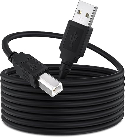 VOSGA USB 2.0 Printer Cable 3M,USB 2.0 A to B Connector, High - Speed Data Transfer for Printers & Scanners, Compatible with HP, Canon, Epson, Brother and More Black, 3M