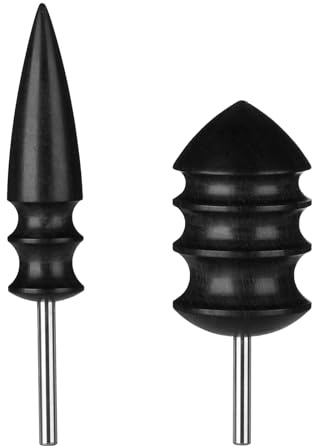 Mozeat Lens 2 stycken läder burnisher kit läder poleringsstång läder polering handgjord leathercraft carving verktyg läderbearbetning set gör-det-själv läderhantverk för borr handborr