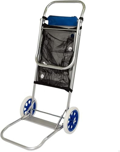 Pincho Carro de Playa Plegable Convertible en Mesa 2 en 1, Peso máx 20 kg, portatodo Multiuso para la Playa, Camping, Eventos, Medidas Carro 47 x 52 x 100 cm/Mesa 47.5 x 52 x 115.5 cm