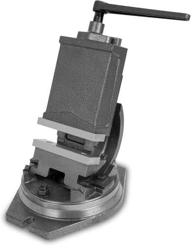 Morsa per macchina in ghisa, inclinabile, girevole, girevole, pinza piatta con precisione inclinabile, suddivisione in scala fine, banco da lavoro, morsetti a vite per foratura, fresatura, rettifica a