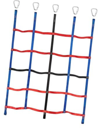 Gralara Rete da Arrampicata Arcobaleno per Bambini, Attrezzatura per L'allenamento dei Bambini, Parco Giochi, Cortile per L'allenamento Fisico, Scalet