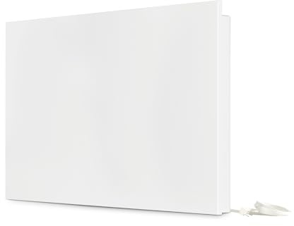 Stelpro PLUG-IN High-end Wall Convector Heater Mirage Series 1500W, Built-In Thermostat, Discreet Ultra-Quiet and Sturdy with Monocoque Front Panel, 29 1/2 x 18, 120 Volts (AMIR1501PW) - White