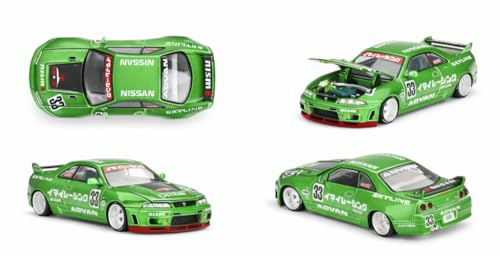 Nissan Skyline GT-R (R33) Imai Racing V1 – Green (Kaido House x Mini GT) Diecast 1:64 Scale Model