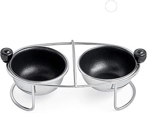 Eggssentials Egg Poacher | Stainless Steel Egg Rack | 2 Poached Egg Maker Cups PFOA Free Nonstick | 6.25 inches Egg Steamer Rack Fits Many sized Pans Skillets and Pressure Cookers …