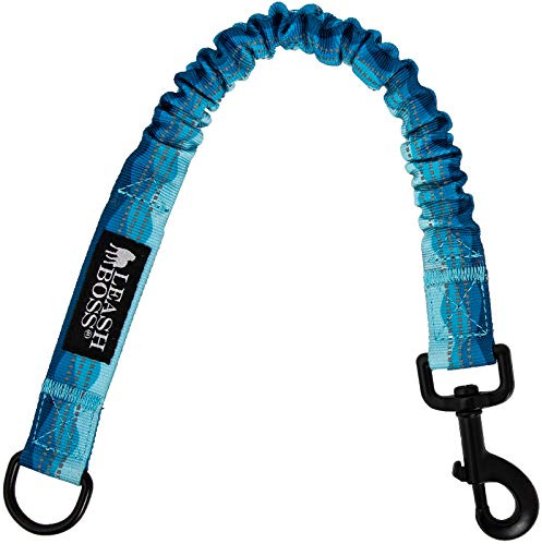 Leash Boss Pattern Bungee Dog Leash Extension, 18 Shock Absorbing Lead Extender, Pattern Collection - Large Dog Leash Attachment and Shock Absorber (Wave Pattern)