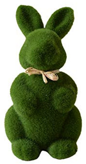 HshDUti - Centrotavola per decorare la tavola con coniglietto in erba artificiale, per Pasqua, compleanno, per bambini, festa del tè, coniglio pasquale, decorazione da tavolo, colore: Verde S