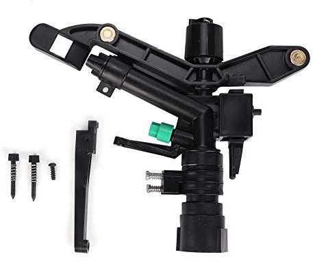 Tissting Irrigatore Giardino, Ugello Girevole Braccio Oscillante Rotante Regolabile con Doppia Uscita Tecnopolimeri per Prato Cortile e Agricoltura Ampio Raggio Spruzzatura per Irrigazione Efficiente