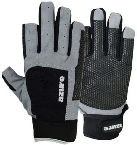 Sticky Palm Sailing Gloves Strong Amara Enforced Palm Breathable Full Finger Boating Gloves | Skiing | Sailing | Boating | Fishing | Canoeing | Kayaking | Riding | Indoor-Outdoor