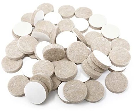 yueton 50pcs 2cm/0.8inch Round Self-Adhesive Furniture Felt Pad Furniture Protection Pads for Chair Legs, Table Legs, Couch Legs, etc