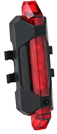 Wedhapy Feu arrière de vélo Feux de vélo USB Feu arrière de vélo Feu arrière de vélo LED arrière Rechargeable par USB Feu arrière étanche Lampe d'avertissement de sécurité Rouge