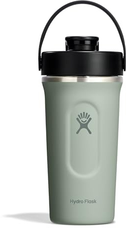 HYDRO FLASK - Insulated Shaker Bottle 709 ml (24 oz) for Protein Shakes and Supplements - Leakproof Chug Spout - Agave