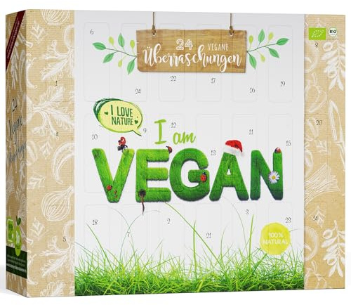 UMBRELLA® Calendario de Adviento Orgánico 2025 Vegan [24 DELICIAS VEGANAS ORGÁNICAS] – Calendario navideño de alimentos – Calendario vegano Healthy Food & Bio Snacks