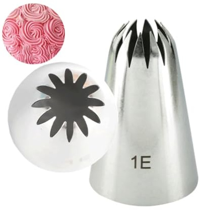 Spritsmunstycken Bakverksmunstycke 1b/1c/1e/1g Stora glasyrrörsmunstycken Konfektyrkakaverktyg Cupcake rostfria kakor Pipingmunstycke återanvändbar