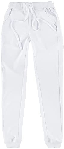 WORKTEAM Pantalón Sanitario Mujer, Tejido Elástico. Uniforme Sanitario, Médico, Enfermera, Dentista, Estética, Veterinaria. Mujer Blanco M