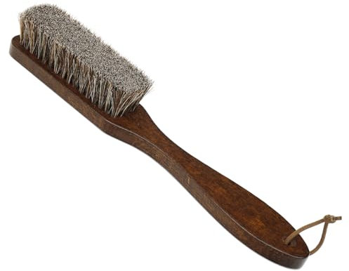 LYSSRA Soft 100% Horsehair Upholstery Brush with Wood Handle,Natural Horsehair Bristles Felt Brushes Horse Cleaning for Felt Hat/Cowboy Hat/Shoes/Clothes/Suits/Hat/Bench/Couch/Furniture/Bed