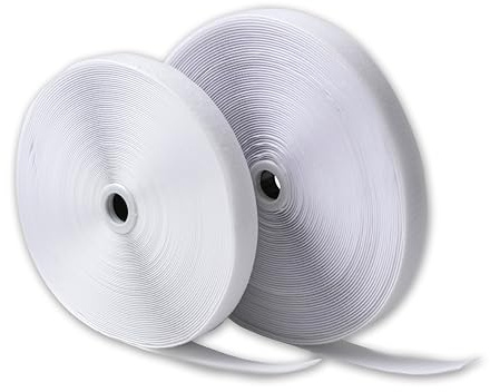 IPEA Nastro a Strappo da Cucire 20 mm Bianco - [ Ben 25 Metri di Lunghezza ] - Made in Italy - (Non Adesivo) - Striscia Extra da Cucito per Arredamento, Vesititi, Abiti - Corda Gancio e Anello