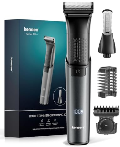 Kensen Ball Body Hair Trimmer Men, Manscap 2-in-1 Electric Body Shaver | Pubic Trimmer, Groin Shaver, IPX7 Waterproof, Wet Dry Use, Type-C Charge, 100 Min Cordless Runtime，Attachment Combs 1-10 mm,