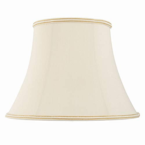 Betta Lighting Table & Floor Lampshade - 16-Inch Oval Light Shade in Cream Faux Silk Fabric - Compatible with 60W E27 or B22 GLS (Bulb Not Supplied)