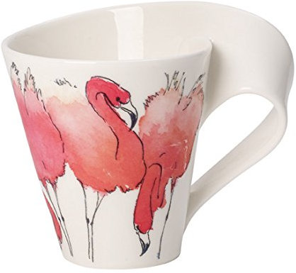 Villeroy & Boch**2 Mug with Handle 0.30 Litres in Gk New Wave Cafe Pink Flamingo (Pack of 2)