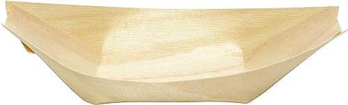 ANTETOK Lot de 100 assiettes jetables en bois de 12,7 cm pour plats chauds, barbecues et fêtes