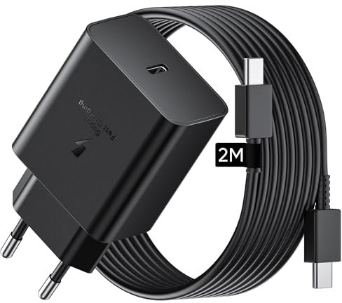 45W Samsung Schnellladegerät , OHEDMEH USB C Ladegerät für Samsung Galaxy S23 Ultra/S23+/S23/S22 Ultra/S22+/S22/S21/S20/Note 20/Note 10, Galaxy Tab S9/S8, USB C Netzteil mit 2M 5A Ladekabel USB C