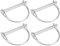 cyclingcolors 4x pasadores con anilla liberación rápida acero tractor moto cortacésped, 6mm x 74,5mm