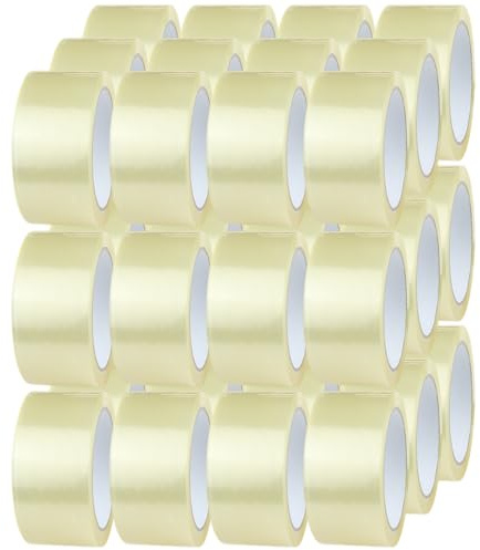 Crimson Starfish 36 rollos | Cinta adhesiva transparente para paquetes, cajas, cartones, franqueo, mudanza – Precinto transparente de embalaje 48mm x 66m
