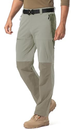 yeyity Wanderhose Herren Outdoor Hosen Robust Atmungsaktiv Langlebig Trekkinghose Cargo Arbeitshosen Männer zum viele Outdoor-Aktivitäten (6237,Khaki,L)