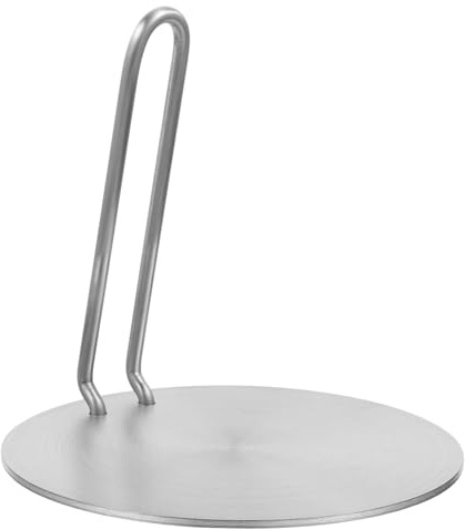 Cabilock Placa Difusora De Calor Metálica Redonda con Mango Desmontable De Acero Inoxidable Difusor Térmico para Placas De Inducción y Cocinas Gas Uso Cocina Individual