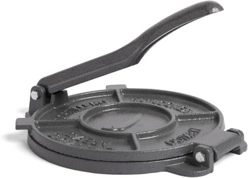 Tortilla-press, degpress, Tortilla-tillverkning, bärbar Tortilla-maskin, traditionell tortilla-press, non-stick tortilla-press, gjutjärn-tortilla-press
