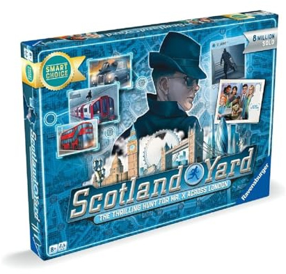 Ravensburger Scotland Yard Spiel – Die spannende Jagd nach Mr. X in London [Smart Choice] Familien-Brettspiele für Erwachsene und Kinder ab 8 Jahren – 2 bis 4 Spieler