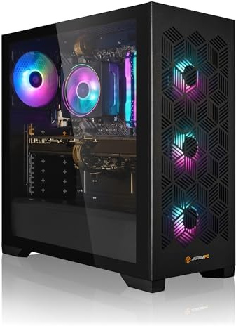 Aurum Gaming PC Ryzen 7 7800X3D • Radeon RX9060XT 16GB • 16GB DDR5 • 1000GB M.2 SSD • Windows 11 • Luftkühlung • WLAN • Gamer PC Computer Gaming Rechner