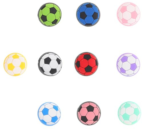 Angoily 10 Pezzi Coperture Joystick Antiscivolo con Design Calcio, Impugnature Pollice Ergonomiche in Silicone Resistente, Protezione Levette Analogiche per Controller di Nuova