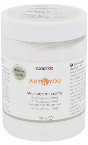 GLOREX 6 8091 021 – Pasta texturizada, cremosa, lata de 300 ml, masilla para manualidades y manualidades