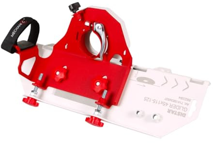 Glider 45 New Generation 45 - Cortador de ingletes para azulejos y gres porcelánico, sistema de guía para amoladora angular de 115 a 125 mm, baja vibración, con extracción de polvo, para porcelana y
