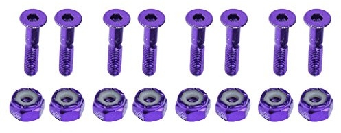 Sharplace 8pcs Vis et Écrous pour Skateboard/Longboard, Violet, 1 Pouce