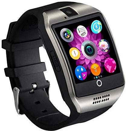 Tipmant Montre Connectée Femmes Homme Enfant SN06 Smartwatch Supporte la Carte SIM Caméra Podometre Sport Bracelet Connecté Montre connectee pour Samsung Xiaomi Huawei Android iPhone iOS (Argent)