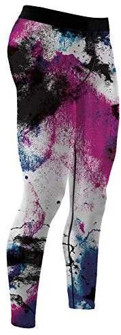 O2TEE Men's Thermal Winter Gear Compression Baselayer Recovery Tights Leggings,Pink Rock,X-Large