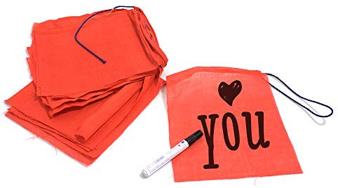 YAKEBA | Wunschfahnen Rot | 100% Baumwolle | 5,00 Meter | 20 Fähnchen (je 21x25cm) | Wimpelkette Stoff outdoor | Fahne Garten | Flaggen | Fahnen Girlande