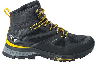 Jack Wolfskin Herren Force Striker Texapore Mid M, Black / Burly Yellow Xt, 44.5 EU