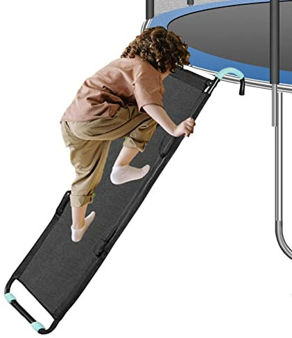 Lecerrot Trampoline Slide - Tear-Resistant and Trampoline Slider | Sturdy Trampoline Attachments for Kids Climb Up and Slide Down