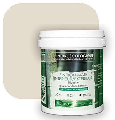 Peinture écologique Natura Tassili® Les Blancs colorés (L'Atelier by Edicolor 007B/007-B/007B1) Intérieur/Extérieur MAT pour 13 m² - 1.00 L