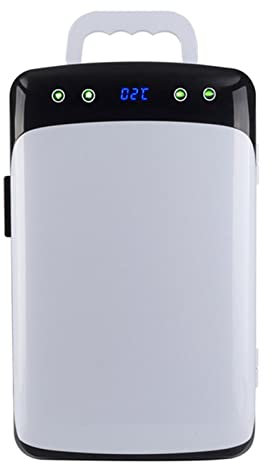 12L Mini Frigo Congelatore Piccolo Frigorifero Portatile Con Display A LED Controllo Della Temperatura Con Funzione Di Raffreddamento E Calore Per Viaggi, Auto, Camera Da Letto, Ufficio AC + DC ( Colo